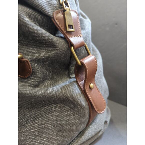 MyMealivos Canvas Weekender Overnight Travel Carry On Duffel Tote Black 20 X 8" - Picture 5 of 13